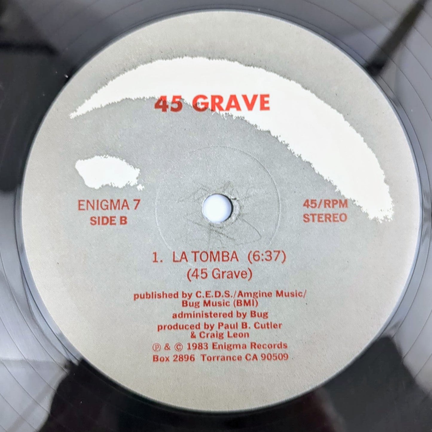 45 Grave -Phantoms- 1986 US Vinyl 12" EP 45 RPM VG+/VG