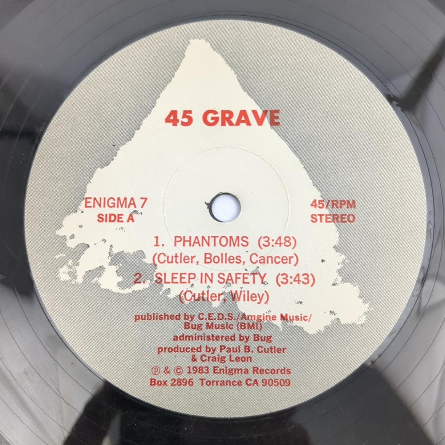 45 Grave -Phantoms- 1986 US Vinyl 12" EP 45 RPM VG+/VG